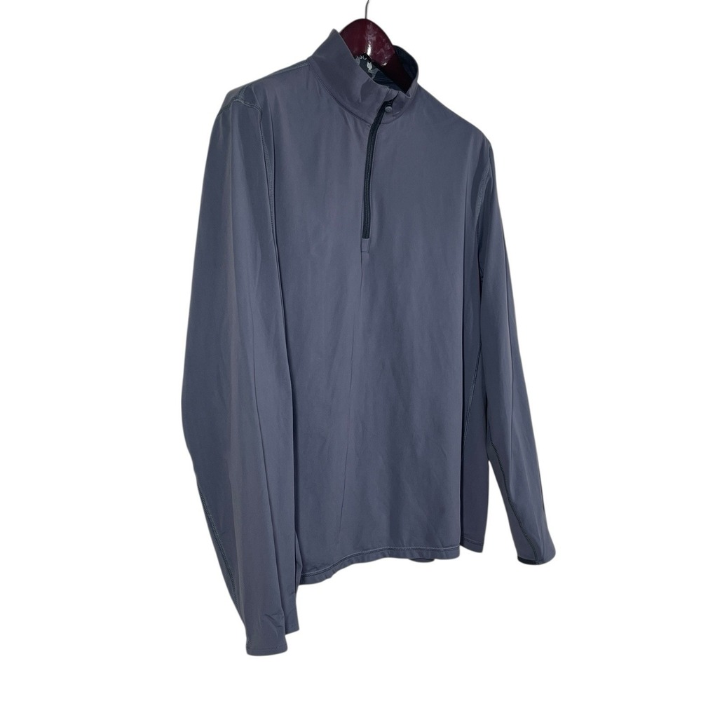 Greyson Tate 1/4 Zip Mock Neck XL Gray Performance Stretch Golf Pullover LOGO - Picture 3 of 9